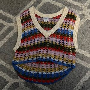 Cute colorful crochet crop top